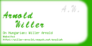 arnold willer business card